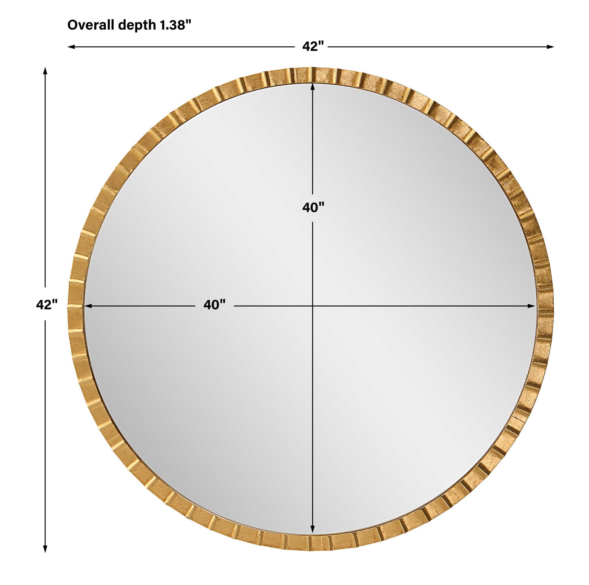 Dandridge - Round Mirror - Gold