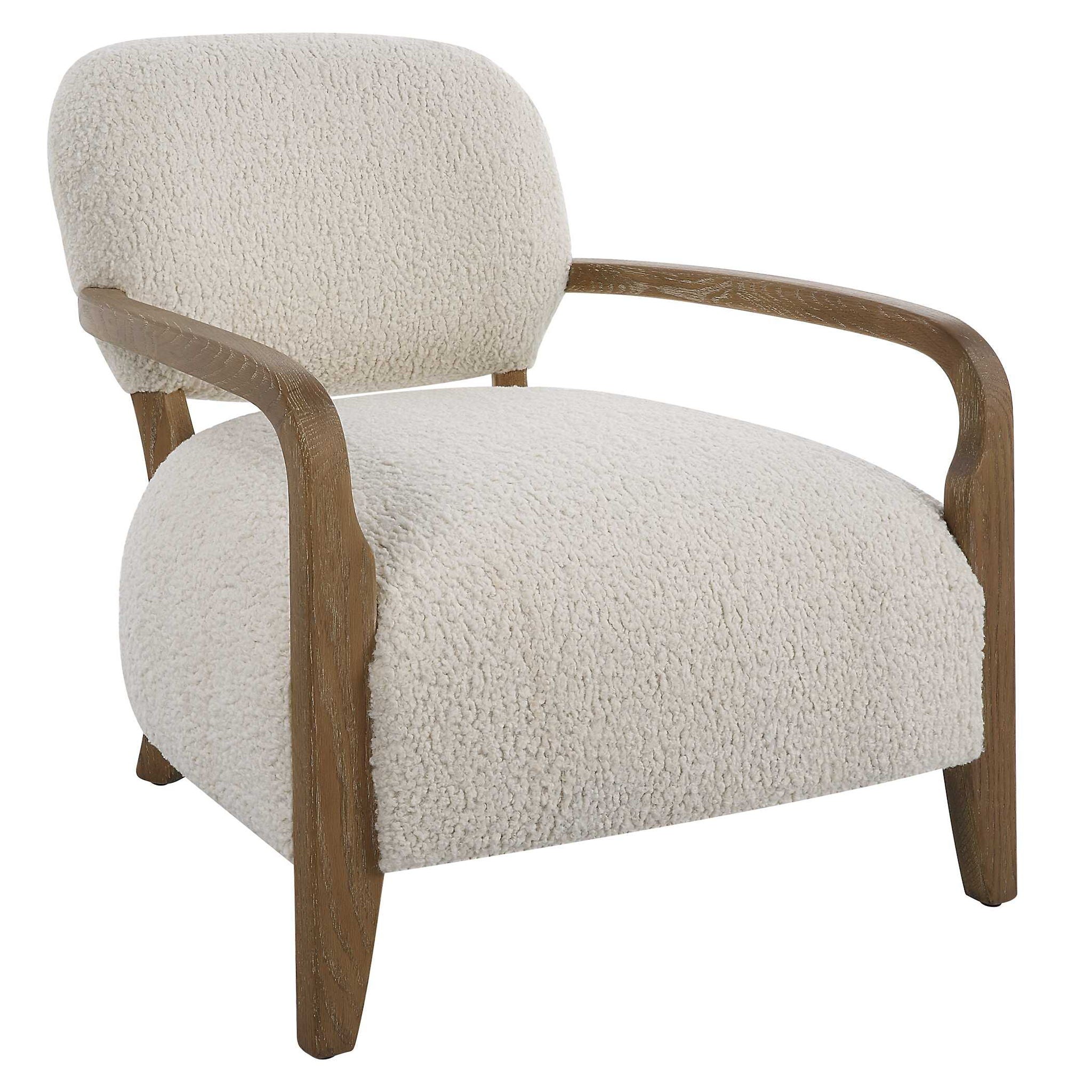 Telluride - Natural Shearling Accent Chair - Beige