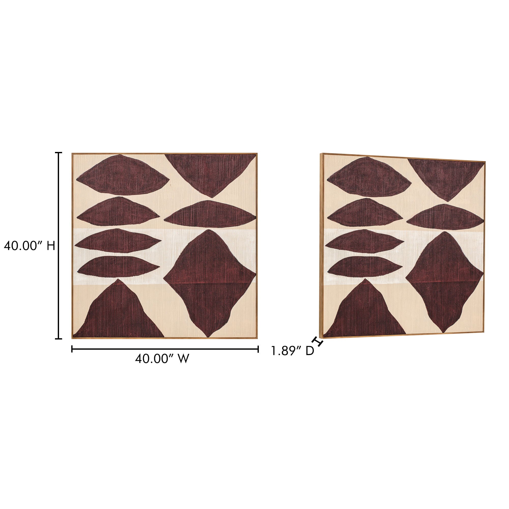 Amada - Framed Painting - Beige