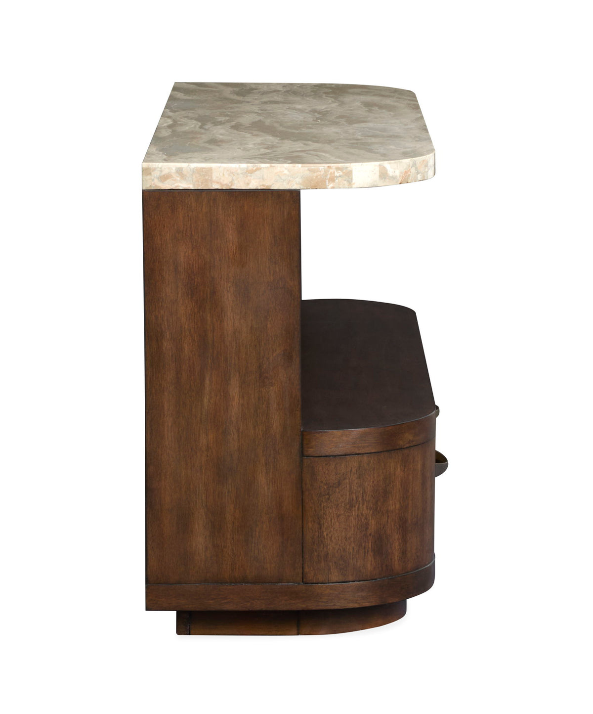 McPherson - Demilune Sofa Table - Burnt Umber