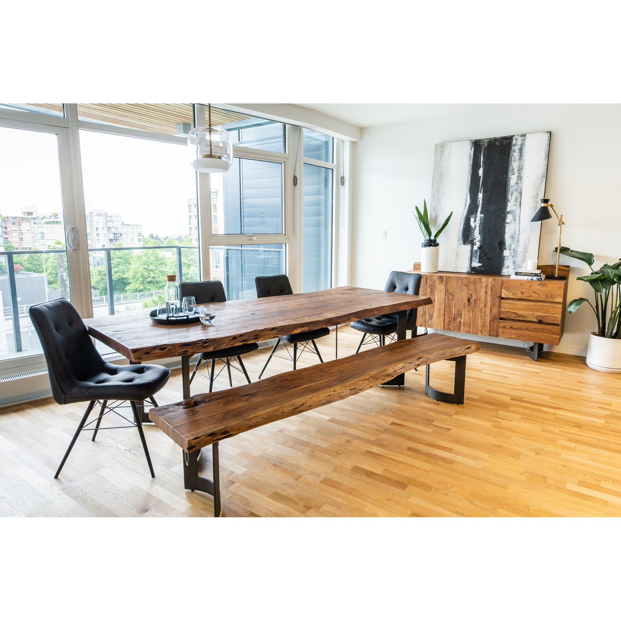 Bent - Small Bench - Natural Stain