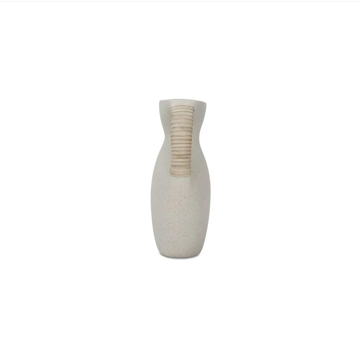 Vila - 9.5" Sculptural Vessel - Cream / White
