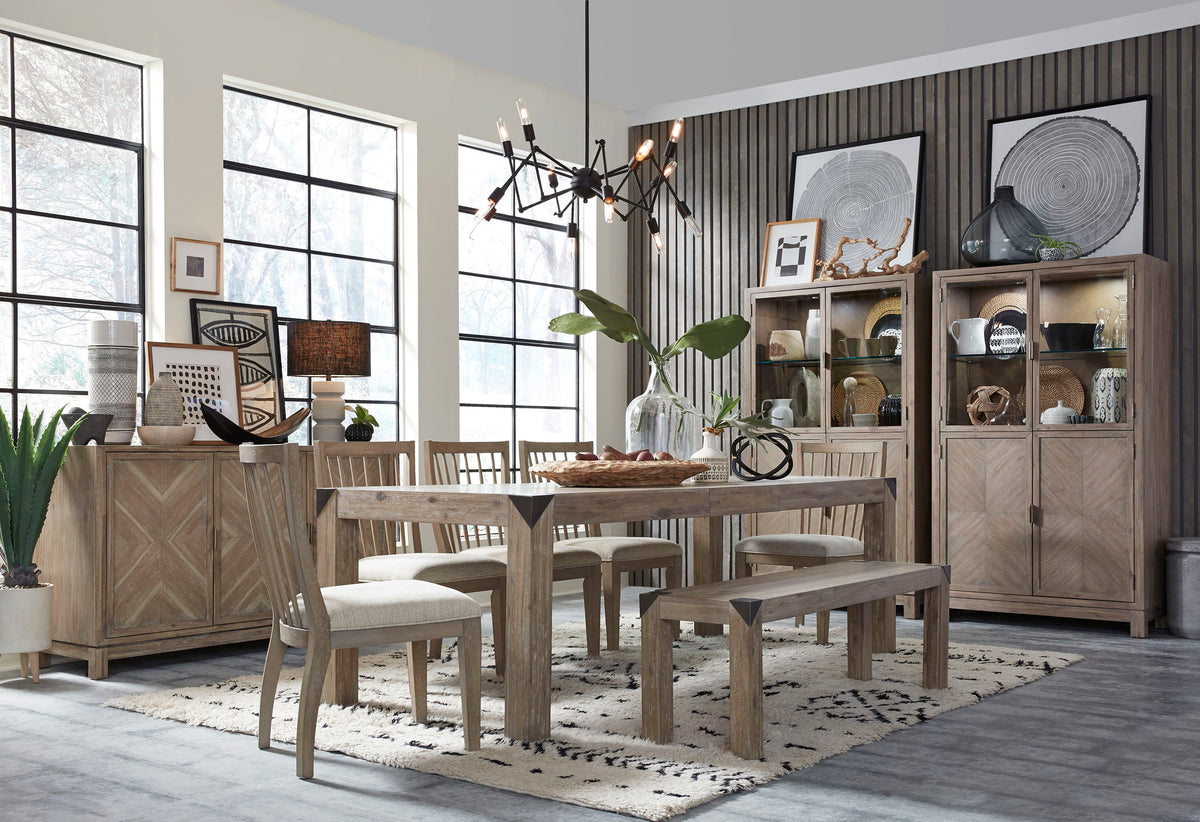 Ainsley - Display Cabinet - Cerused Khaki