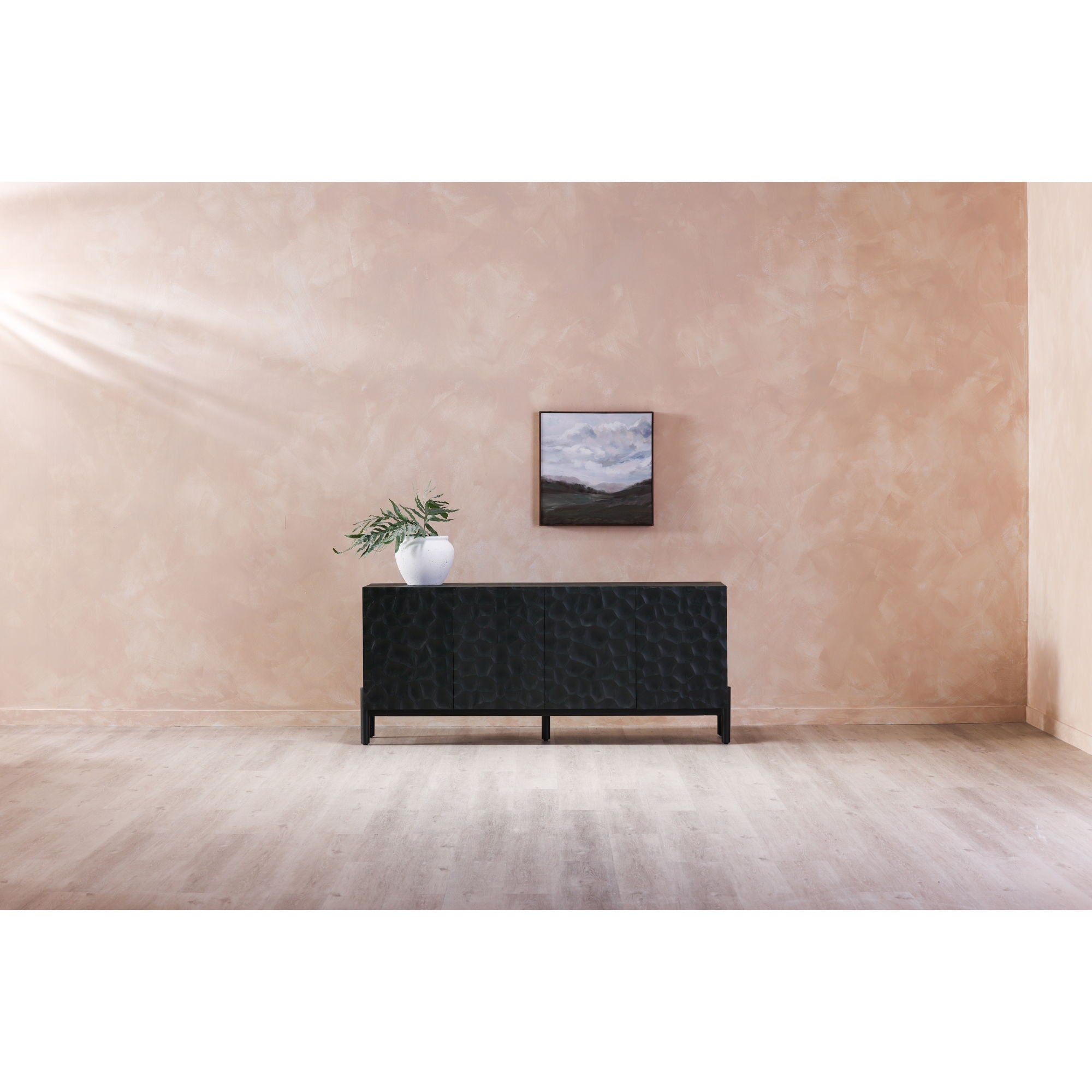 Natural Wood - Framed Painting - White