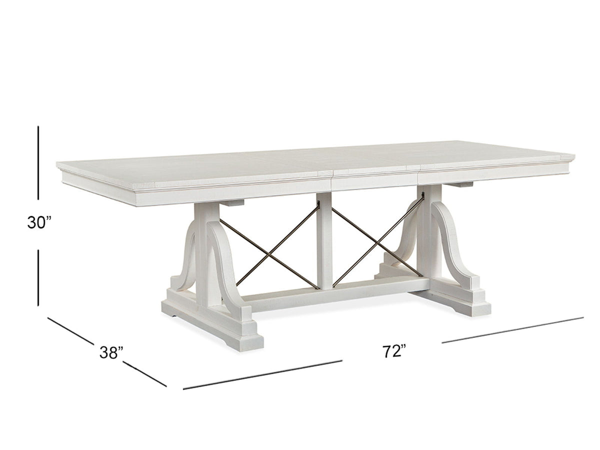 Heron Cove - Trestle Dining Table - Chalk White