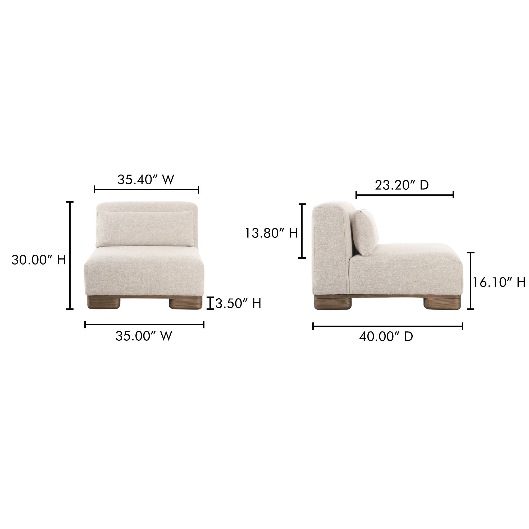 June - Slipper Chair - Oatmeal