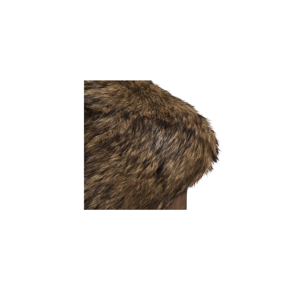 Serge - Ottoman Faux Fur - Brown
