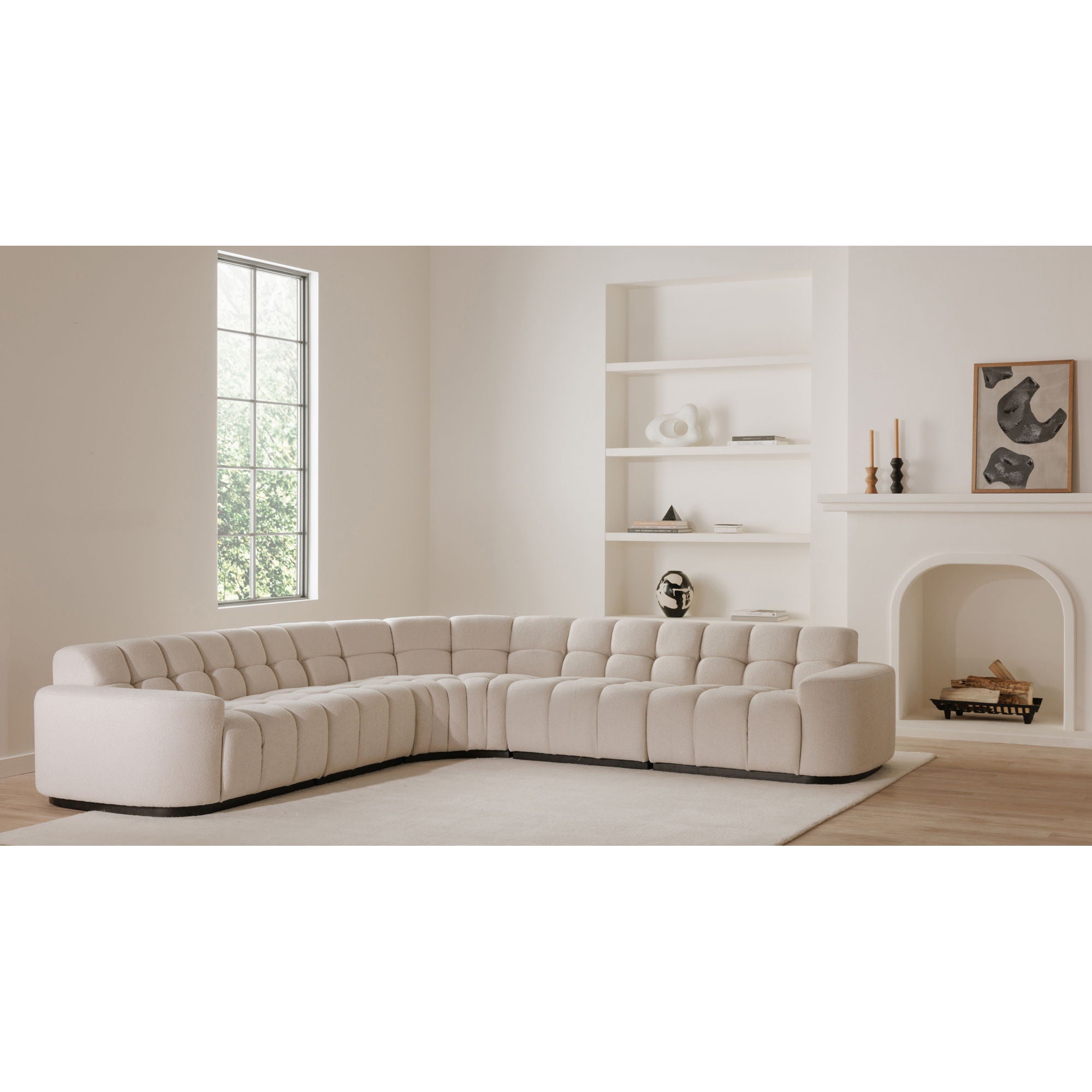 Roman - L-Shaped Sectional - Beige