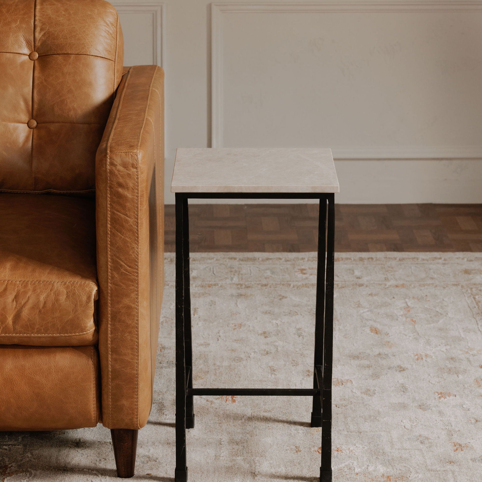 River - Side Table - Botticino Beige