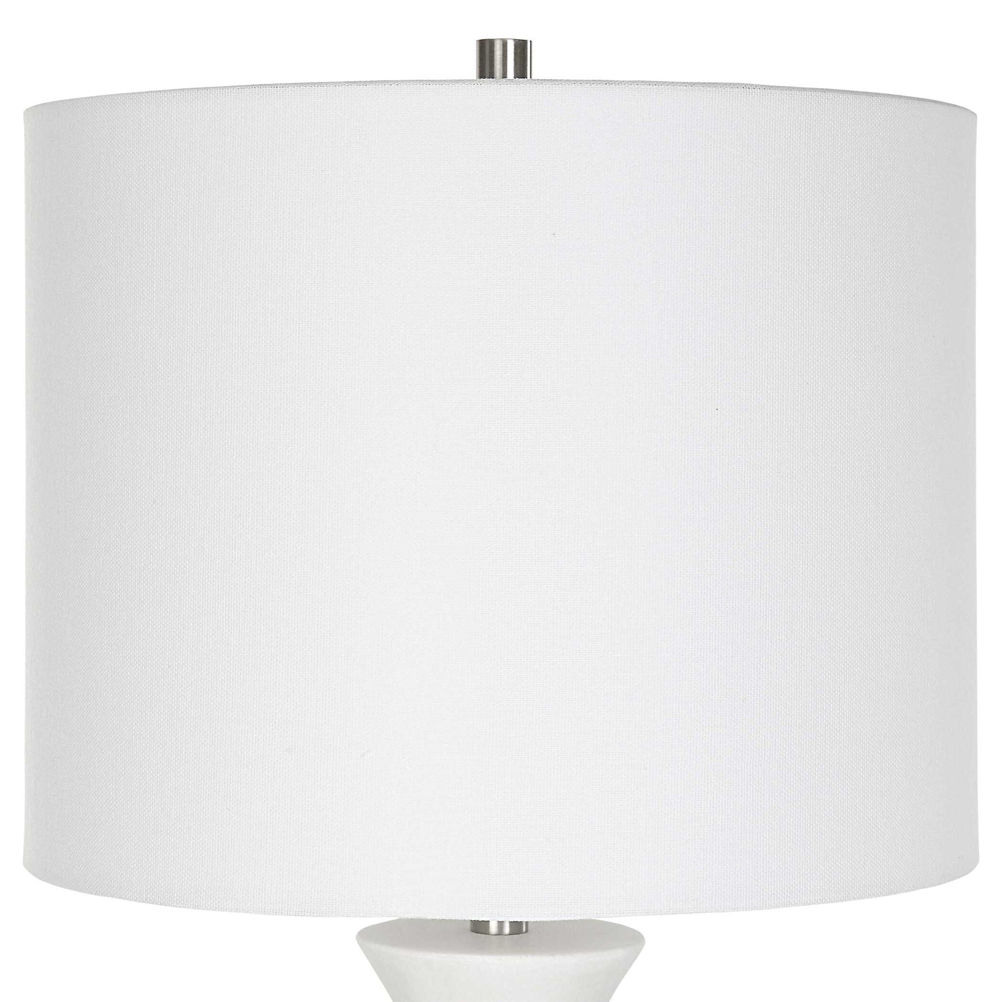 Fountain - Marble Buffet Lamp - White