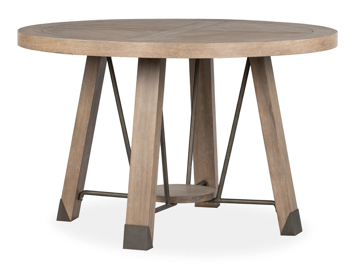 Ainsley - Round Dining Table - Cerused Khaki