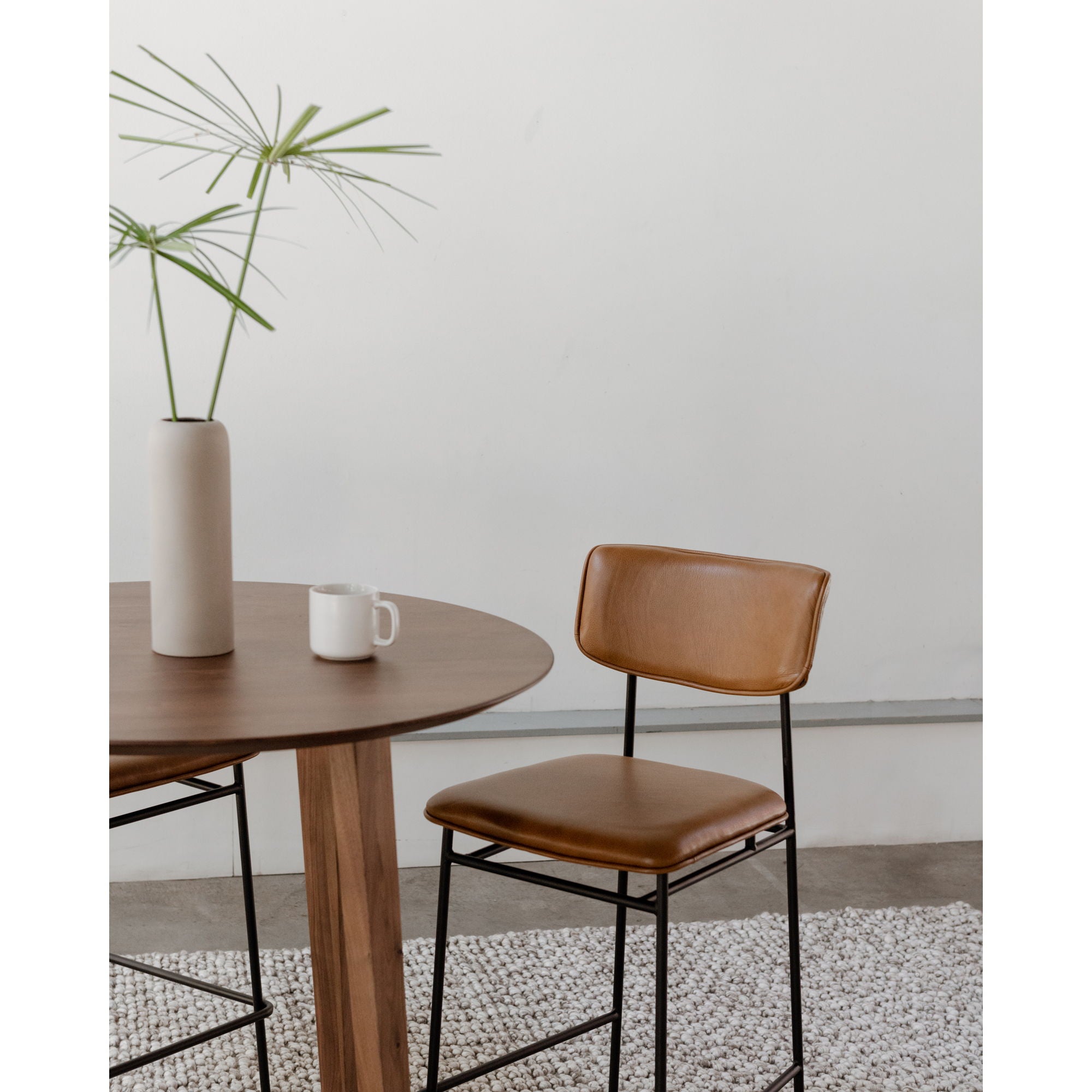 Sailor - Leather Bar Stool - Dark Brown