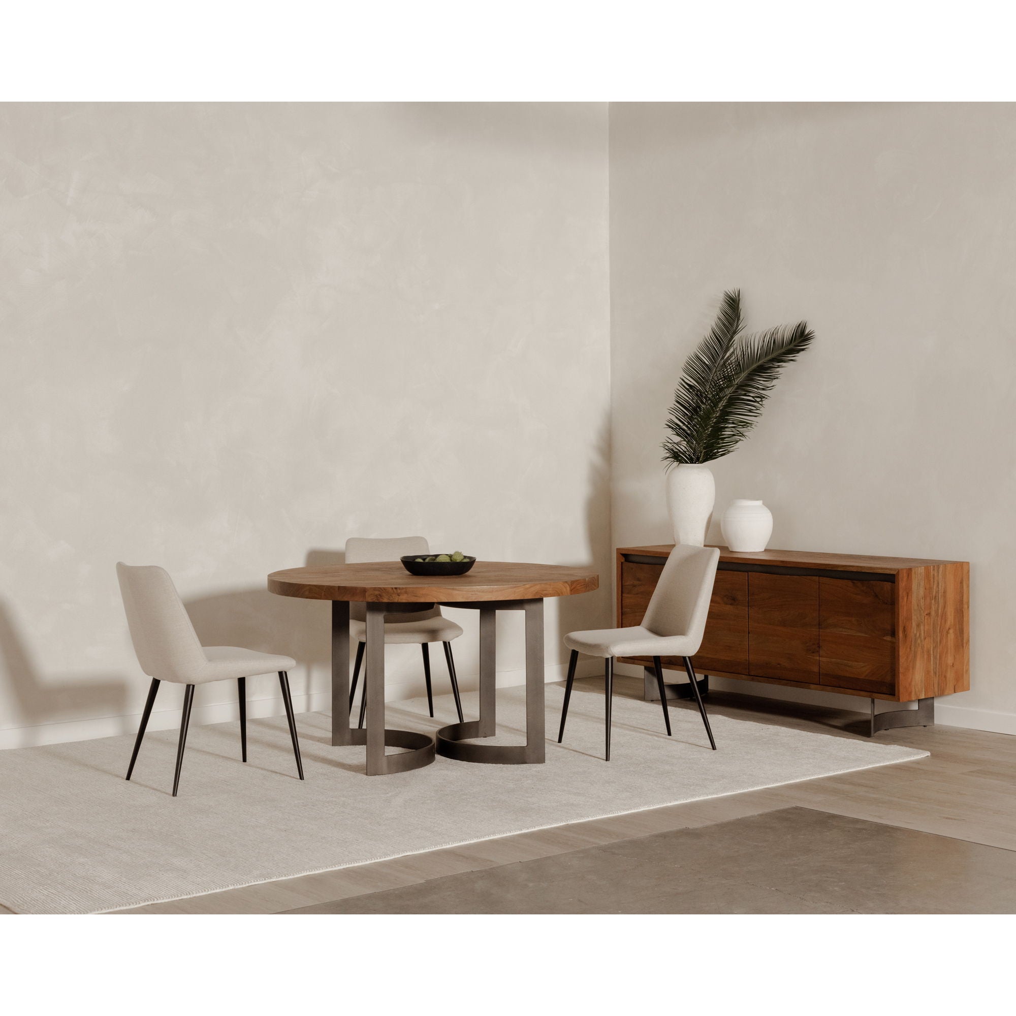 Bent - Round Dining Table - Natural Stain