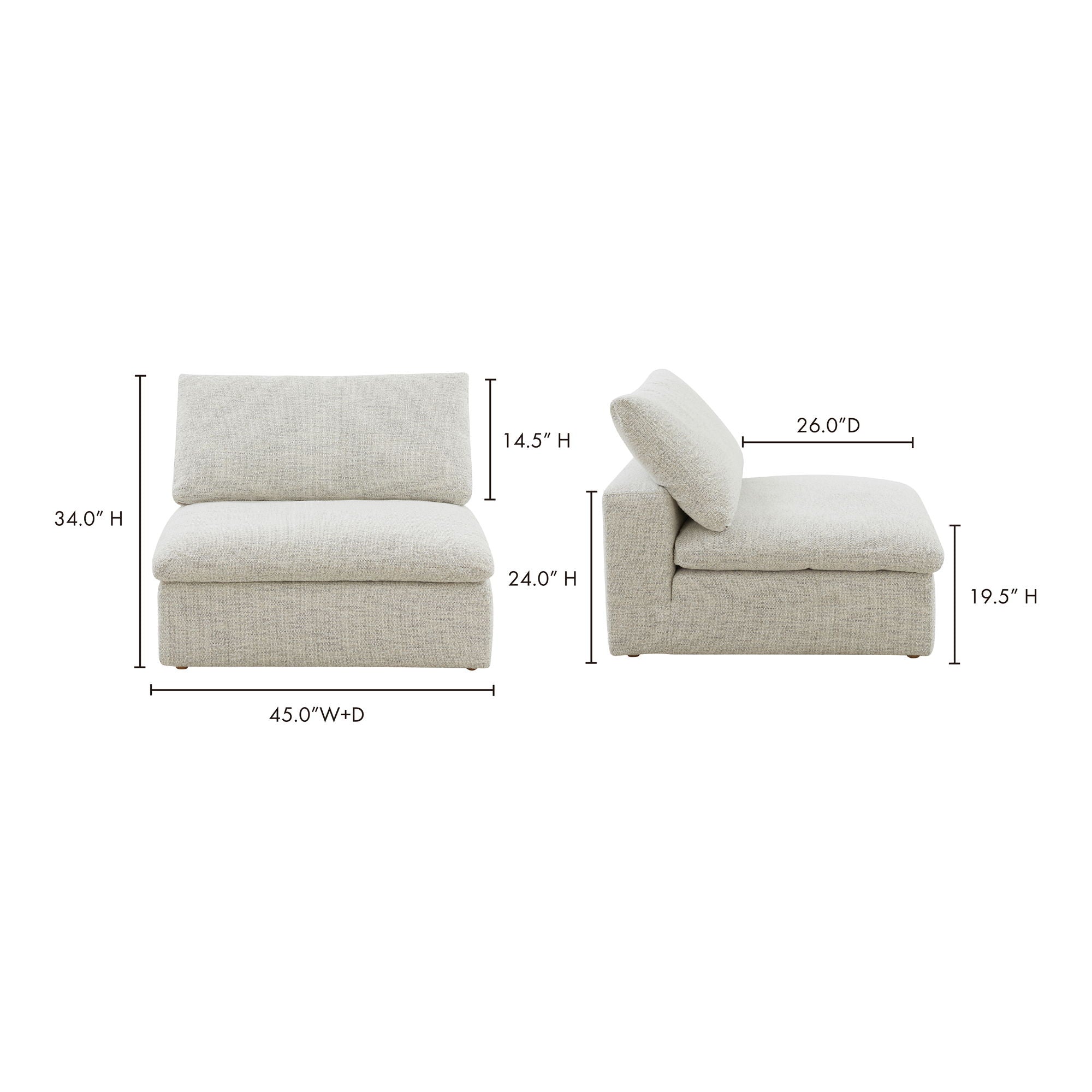 Clay - Slipper Chair - White