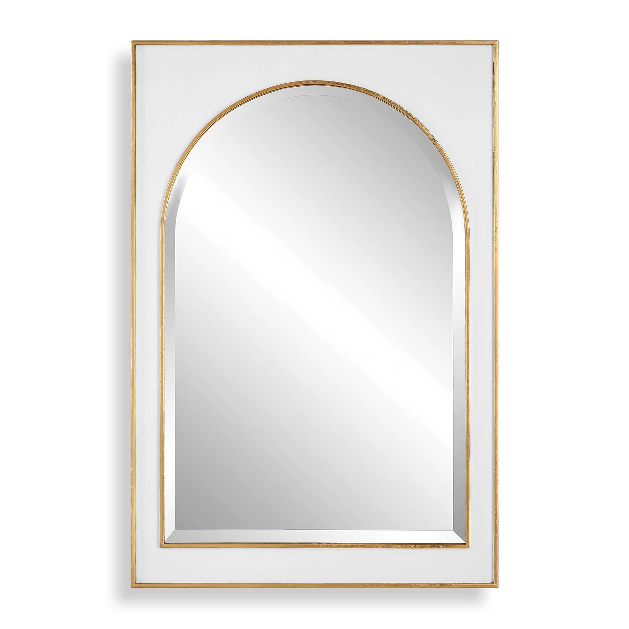 Crisanta - Gloss White Arch Mirror