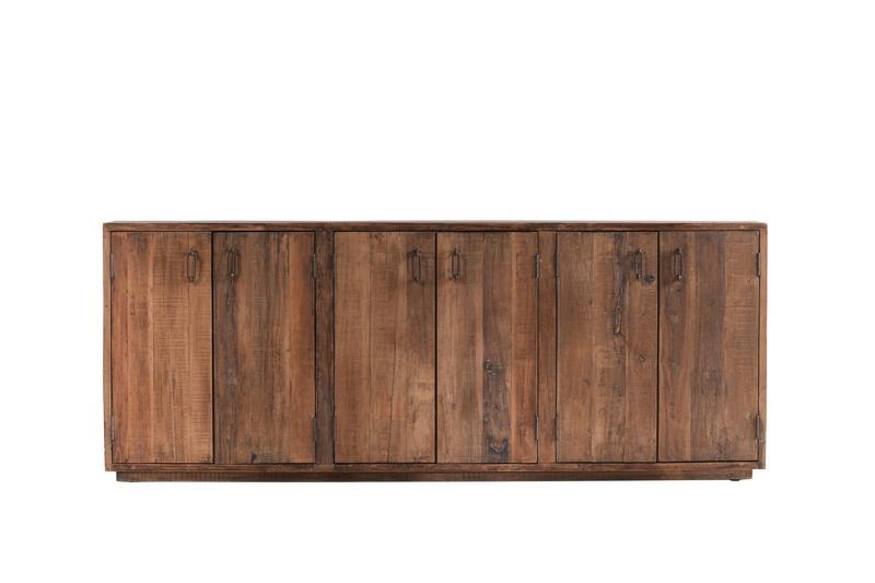 Cleo - Reclaimed Wood 6 Door Buffet - Natural