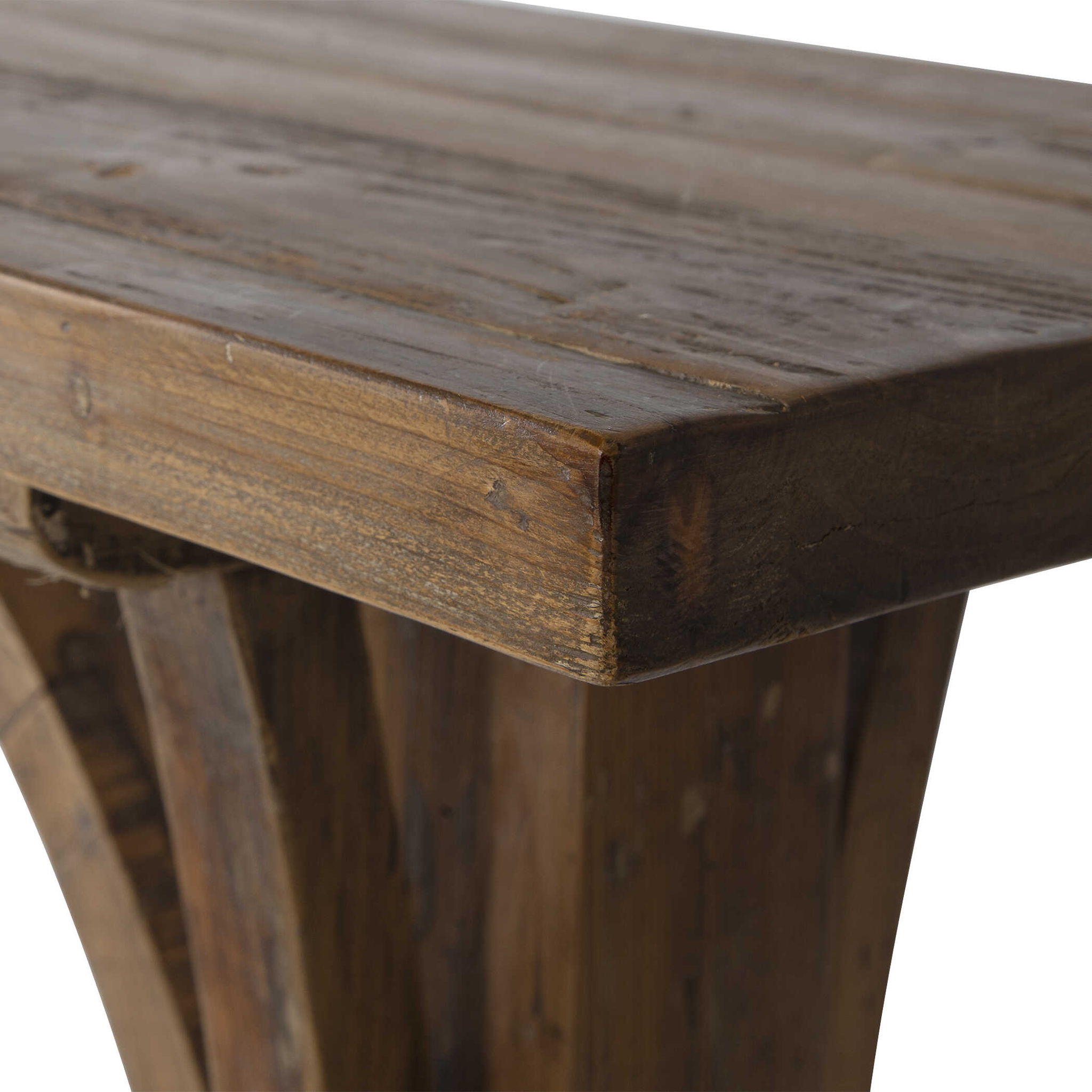Genessis - Reclaimed Wood Console Table - Dark Brown