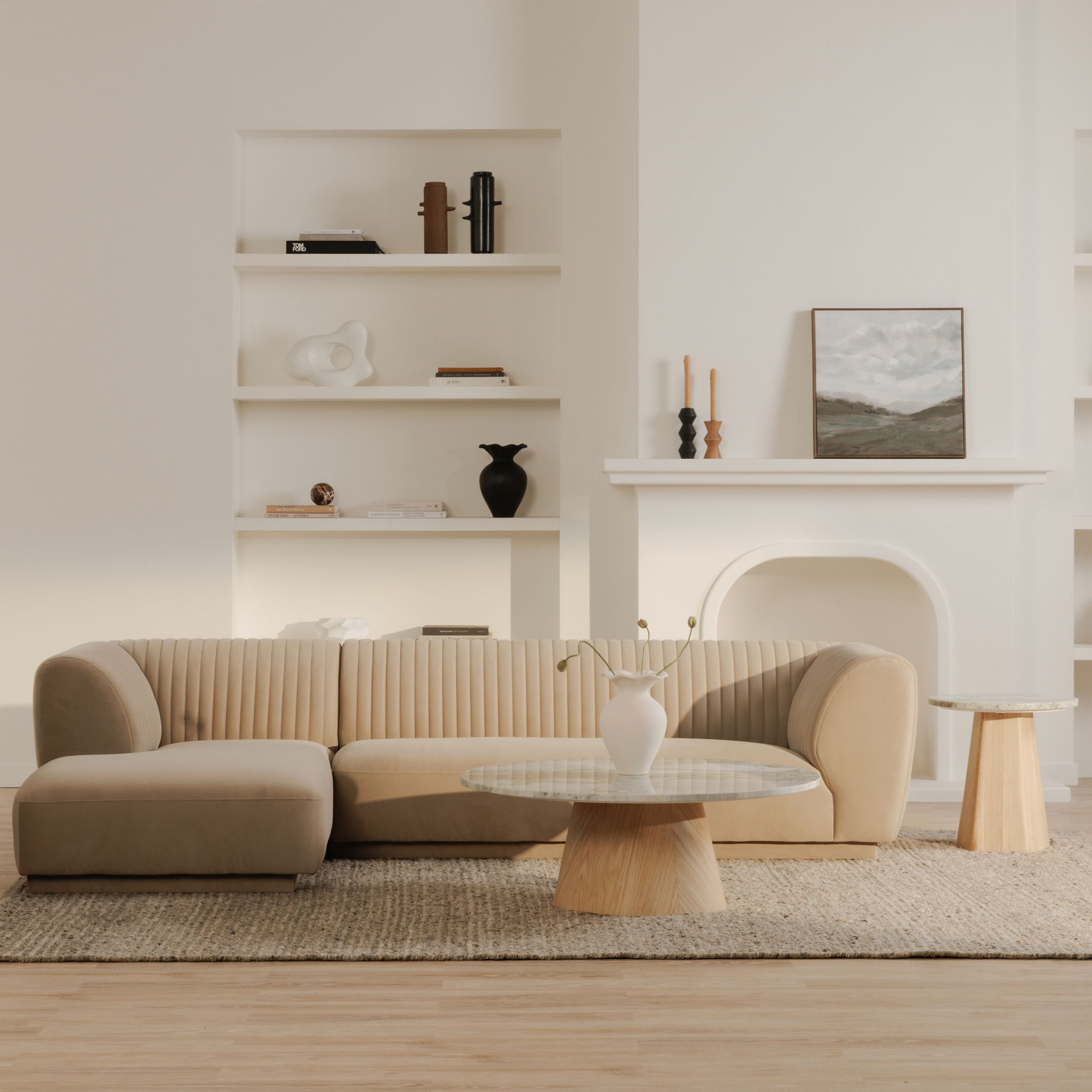 Zandro - Sectional Left - Beige