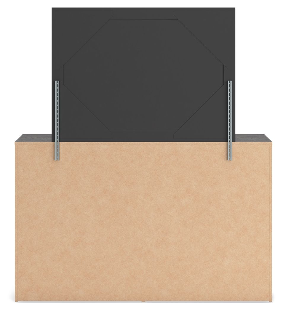 Hollivern - Dark Gray - Dresser And Mirror
