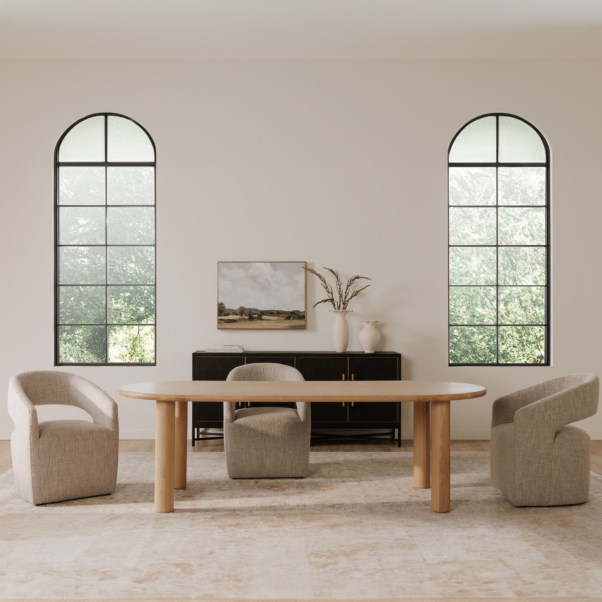 Milo - Large Dining Table - Natural Solid Oak