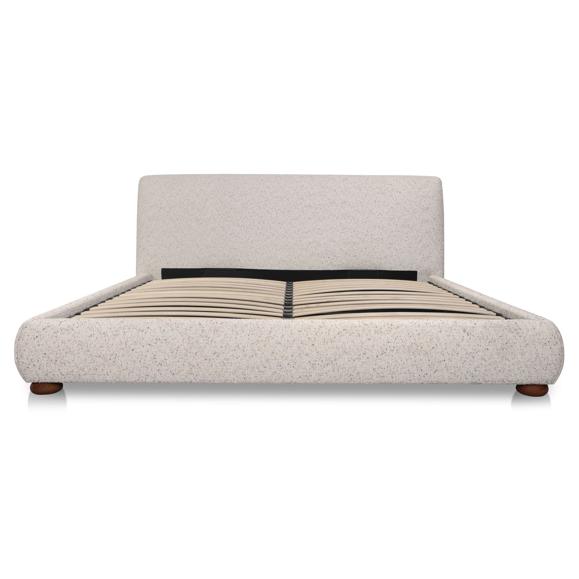 Beau - Queen Storage Bed - Speckled Light Gray