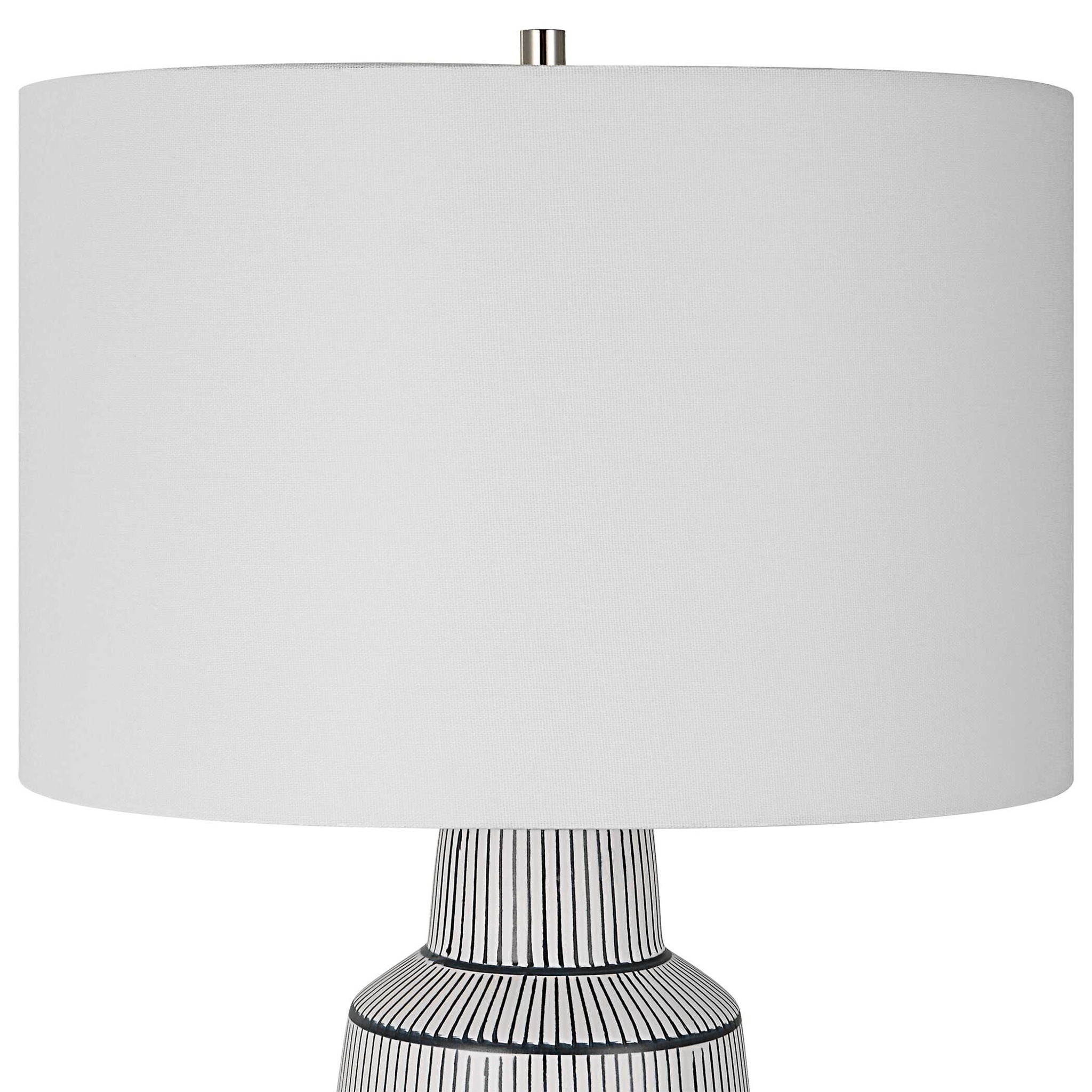 Breton - Nautical Stripe Table Lamp - White