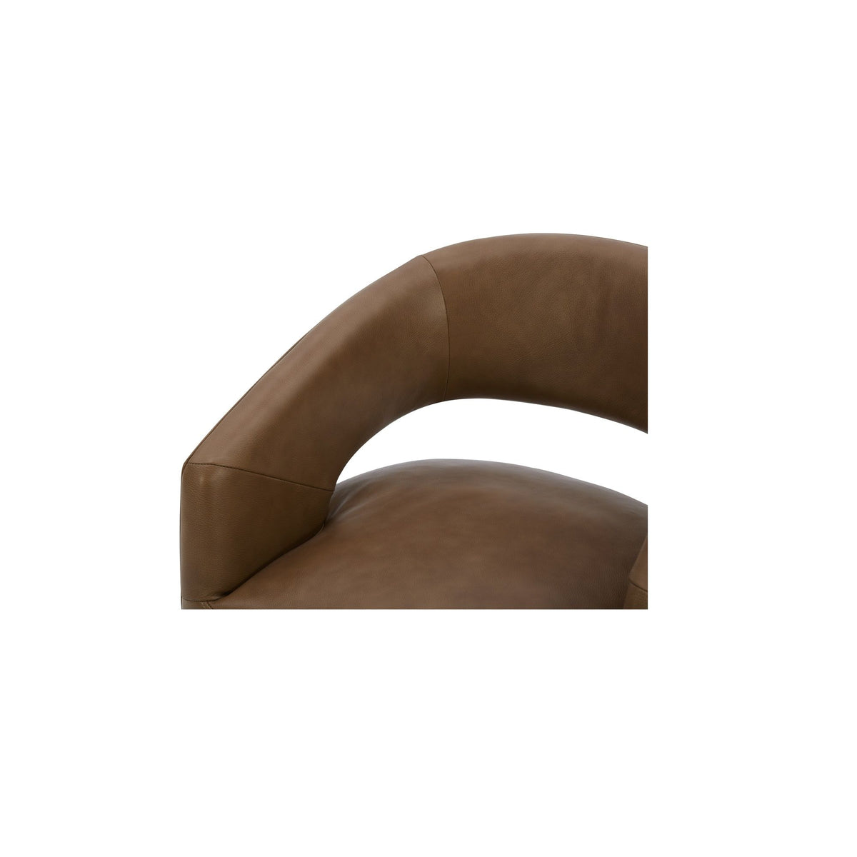 Barrow - Rolling Dining Chair Leather - Tan
