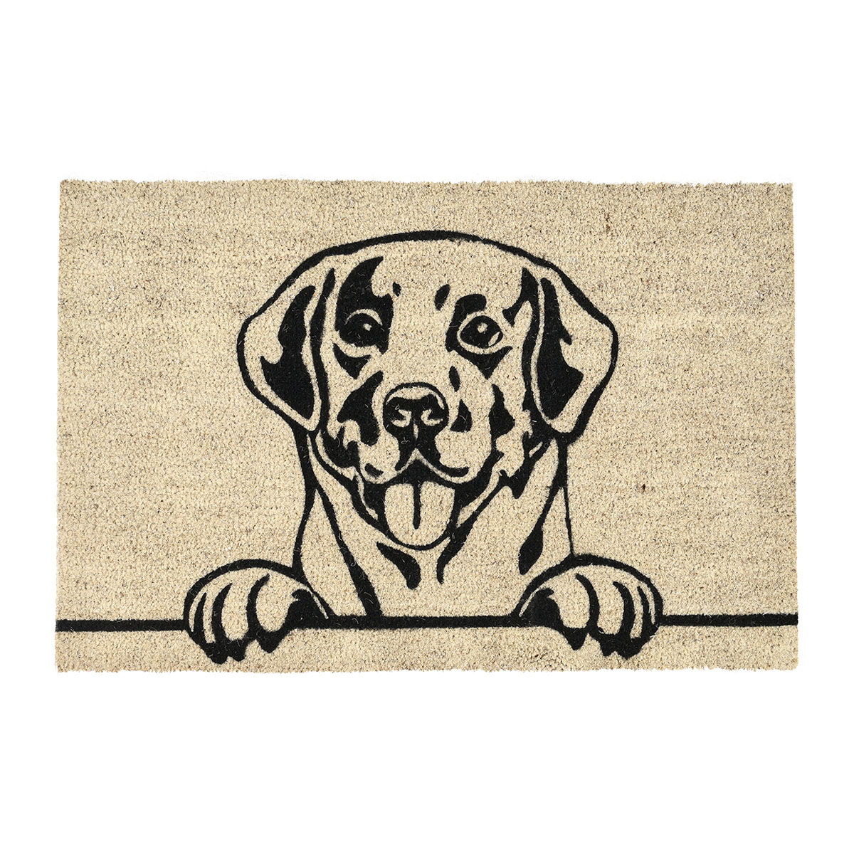 Doormats - Good Dog Doormat - Black/Sand