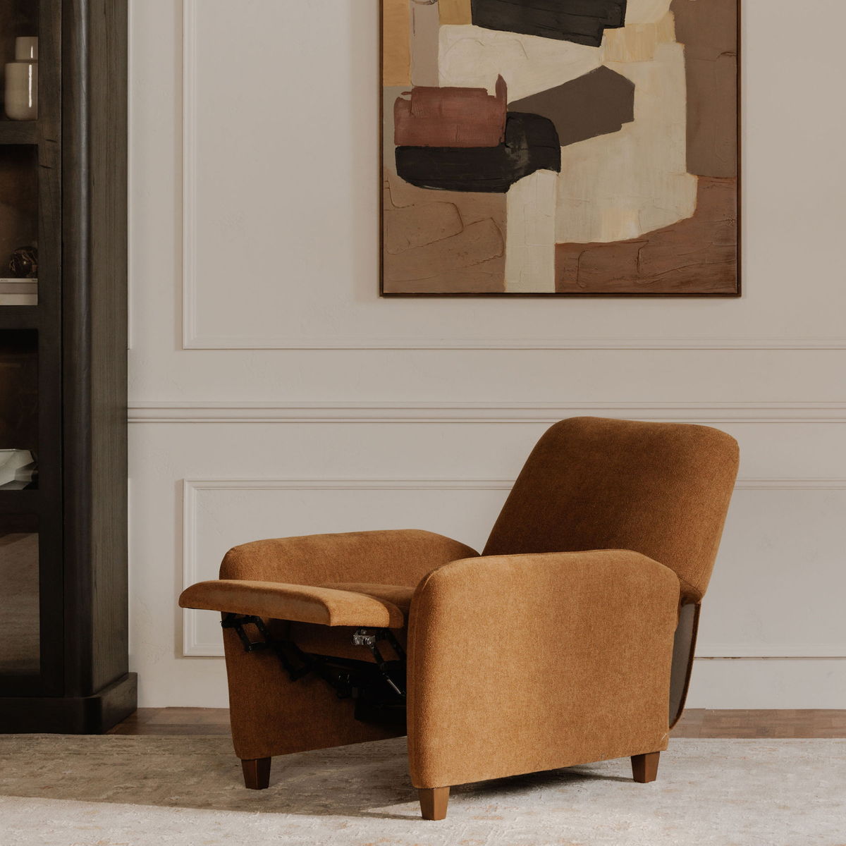 Luna - Recliner Chair - Ochre Brown