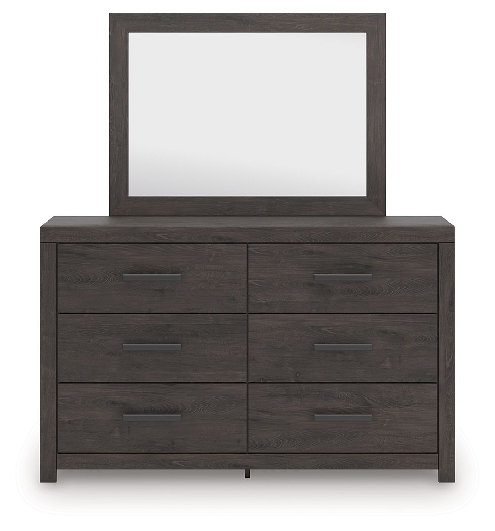 Prendonea - Charcoal - Dresser and Mirror