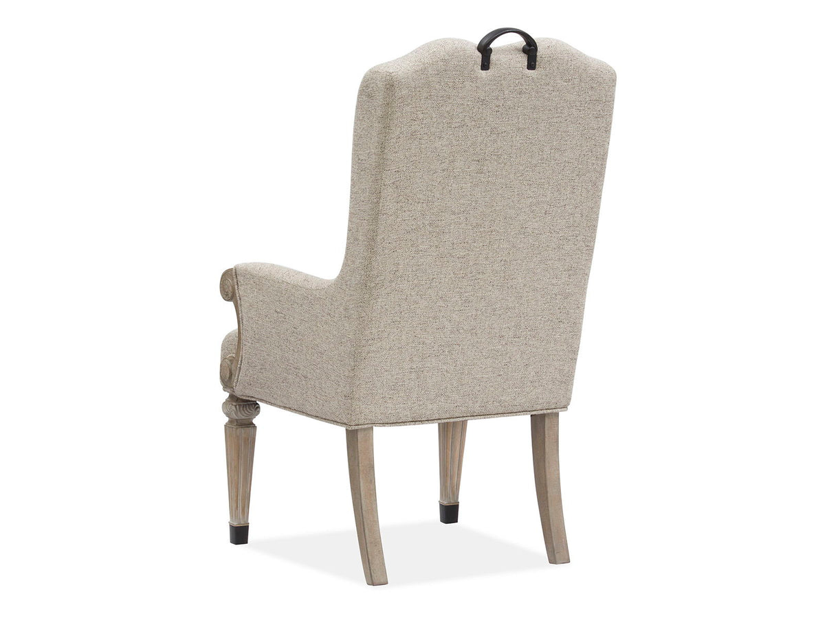 Marisol - Upholstered Host Arm Chair (Set of 2) - Fawn
