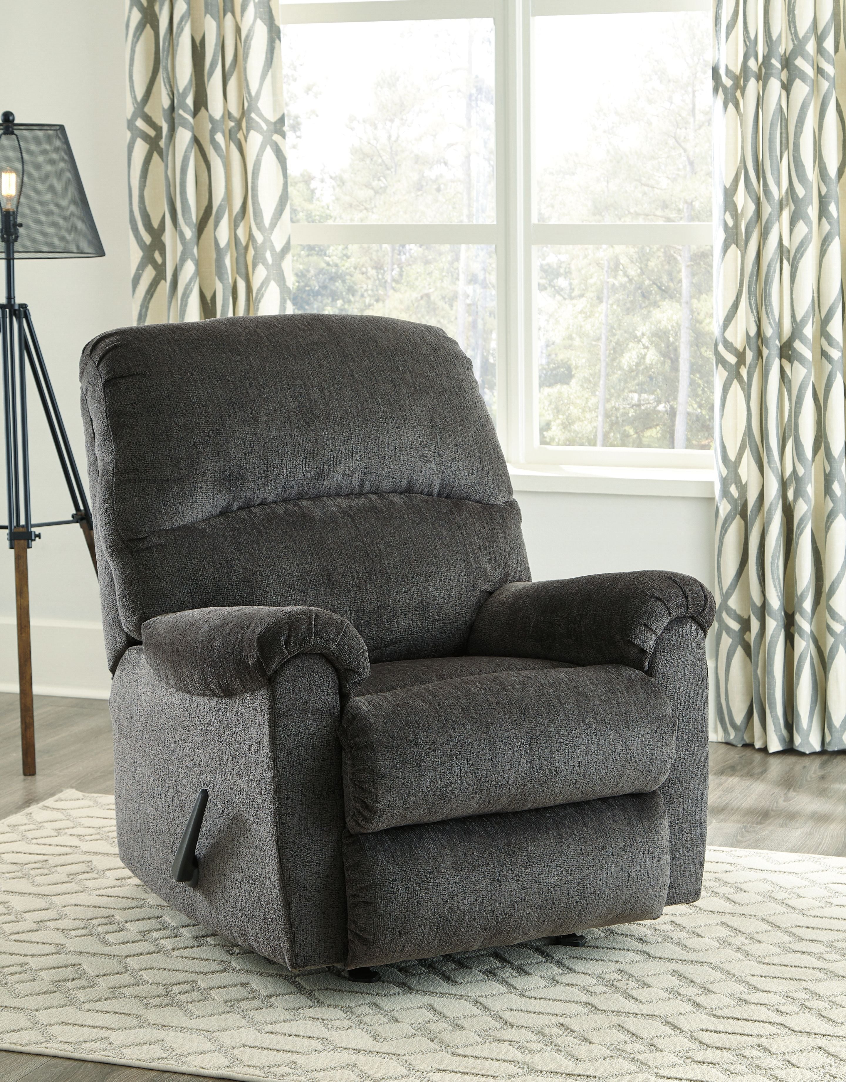 Ballinasloe - Smoke - Rocker Recliner - Fabric