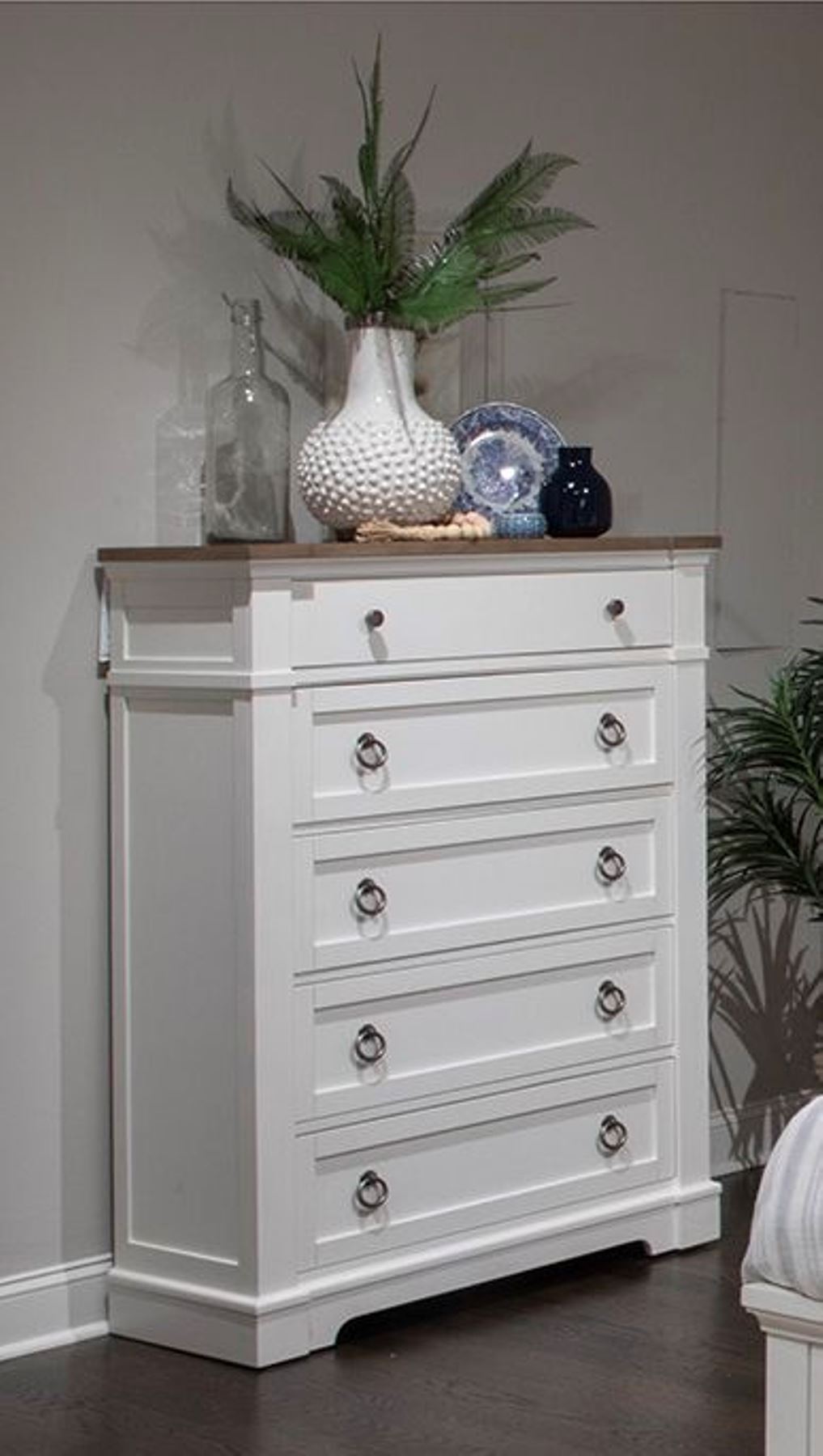 Kingston - Drawer Chest - Whisper White And Cerused Nutmeg