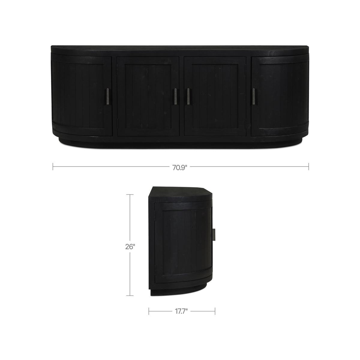 Nicola - Media Cabinet - Black