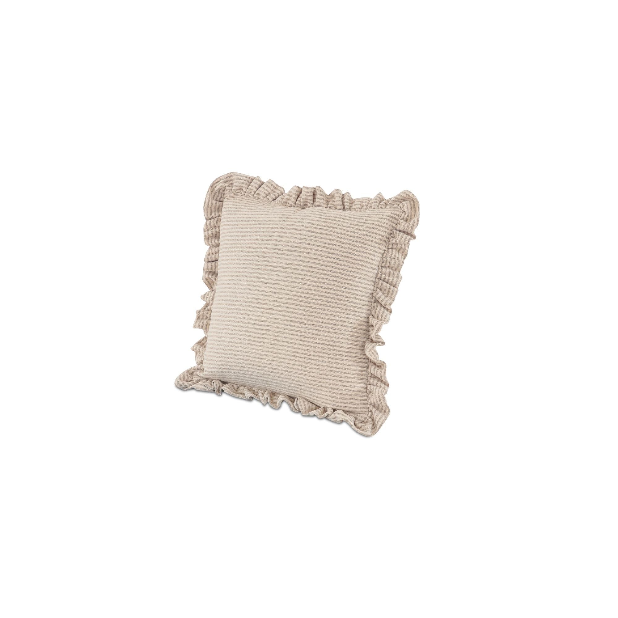 Betty - 25" Cushion - Beige Stripe