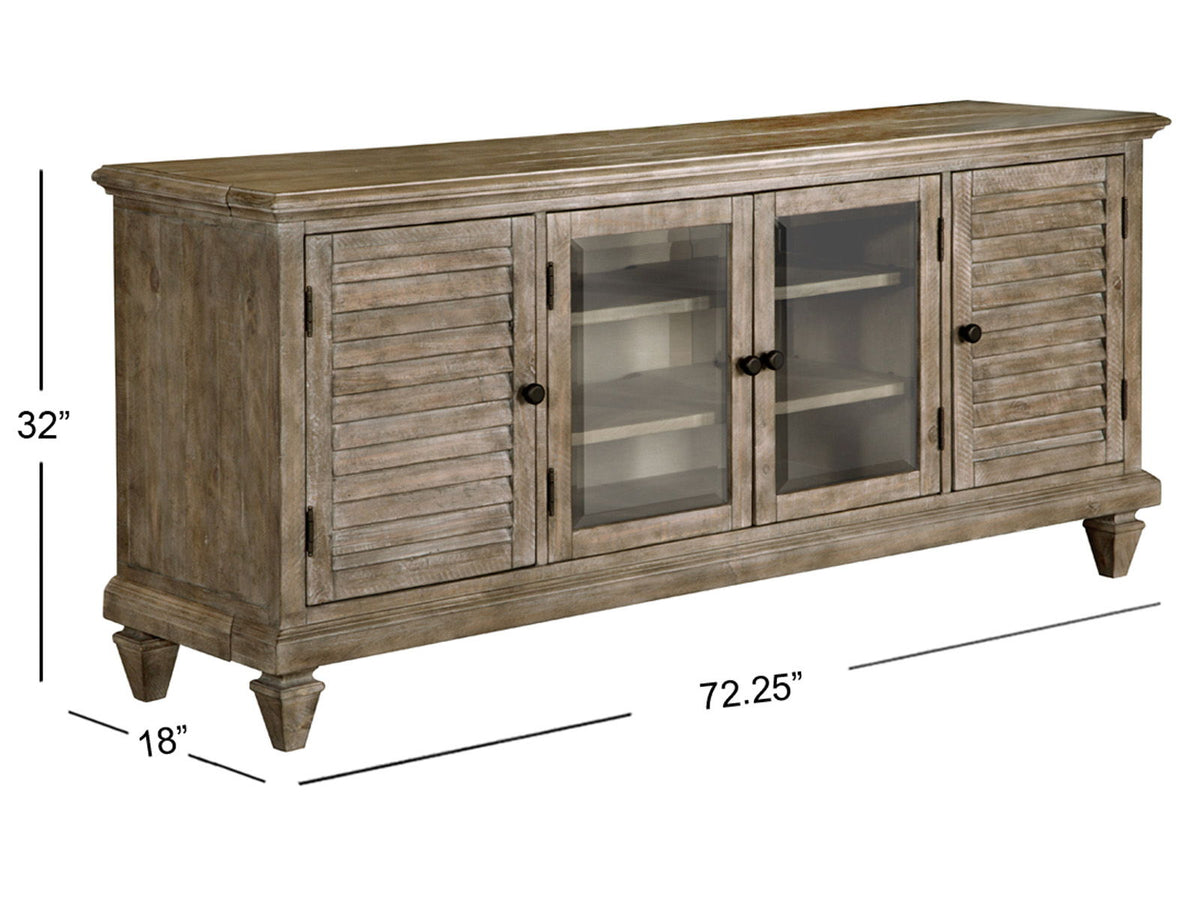 Calistoga - Rustic Entertainment Wall - Dovetail Gray