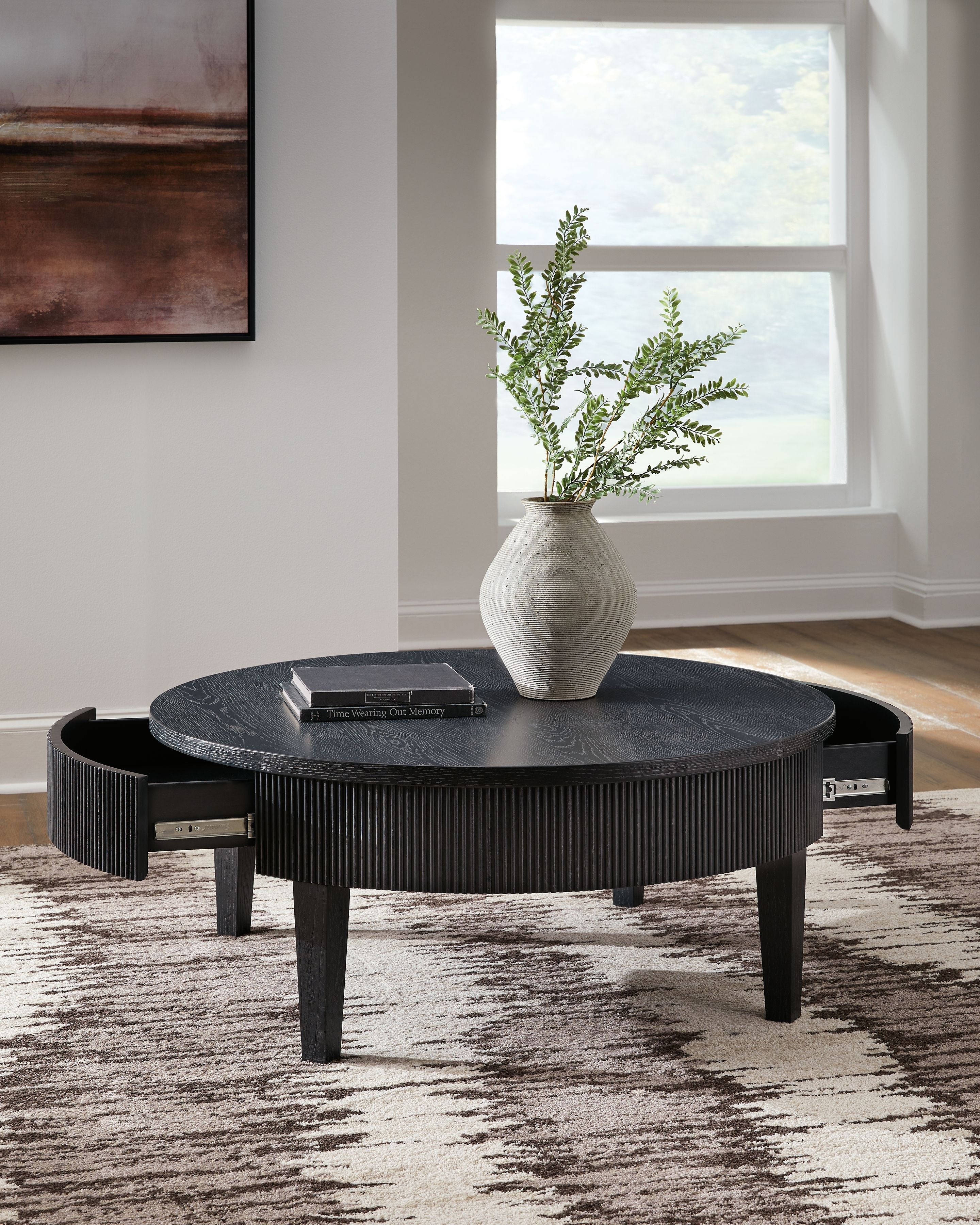 Marstream - Black - Round Cocktail Table