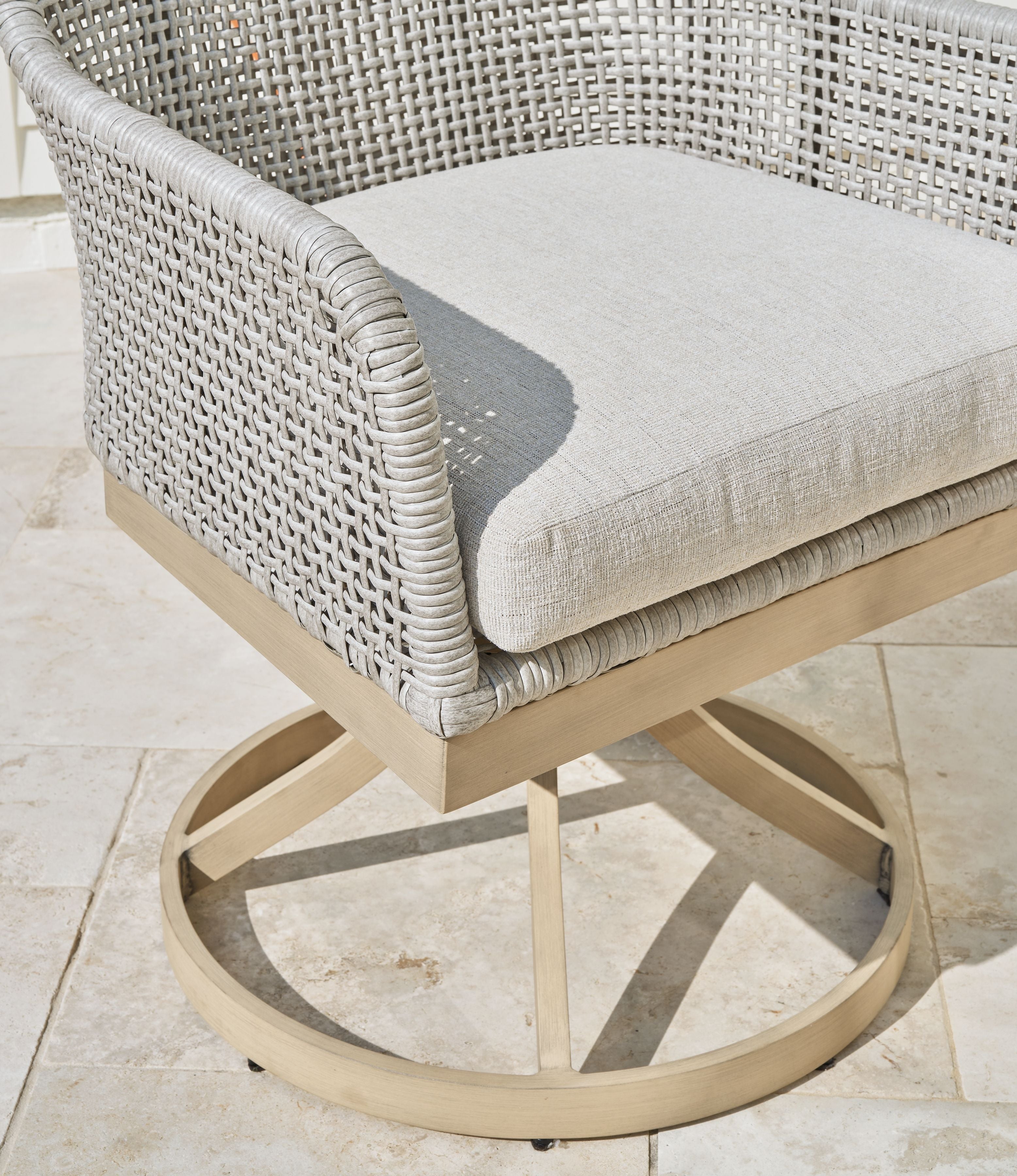 Seton Creek - Gray - Swivel Chair With Cushion (Set of 2)