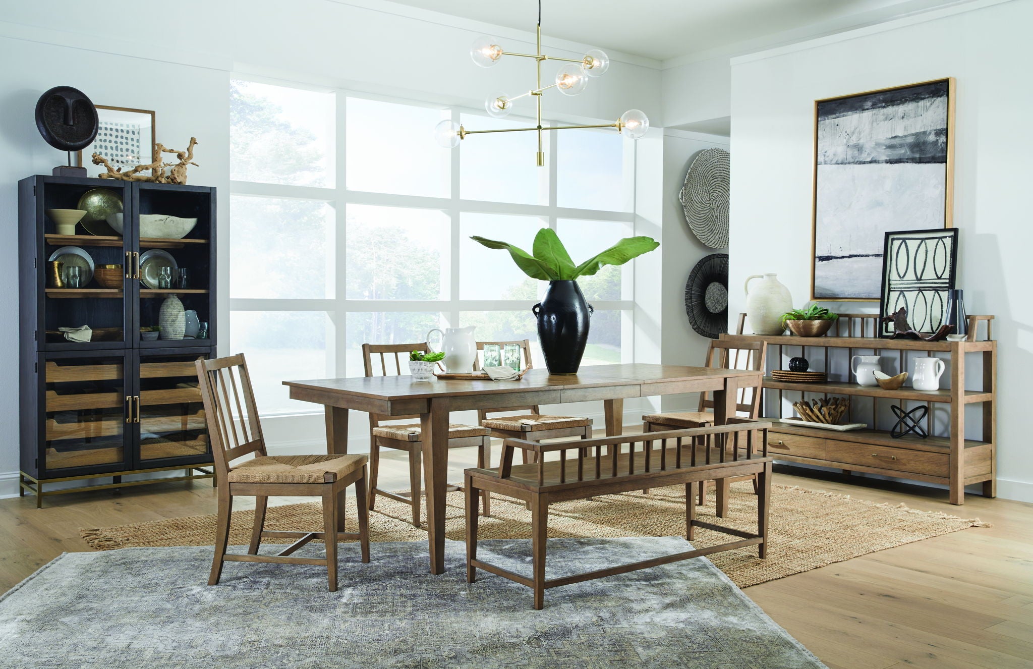 Lindon - Dining Side Chair With Paper Cord Seat (Set of 2) - Light Brown