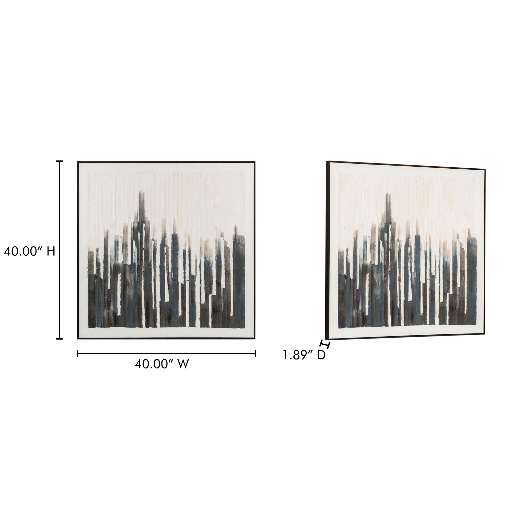 Nightingale - Framed Painting - Beige