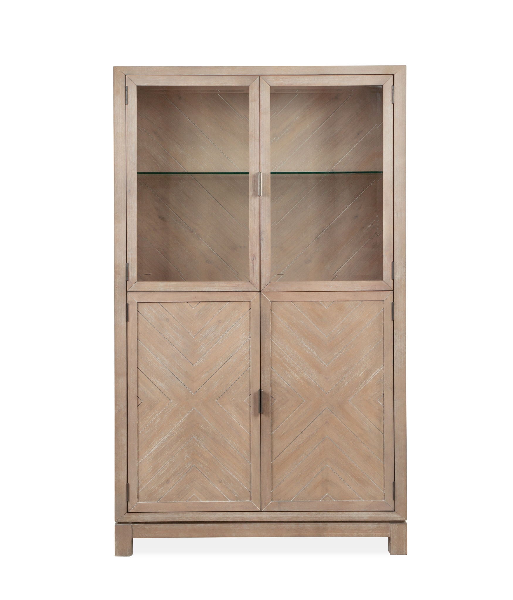 Ainsley - Display Cabinet - Cerused Khaki