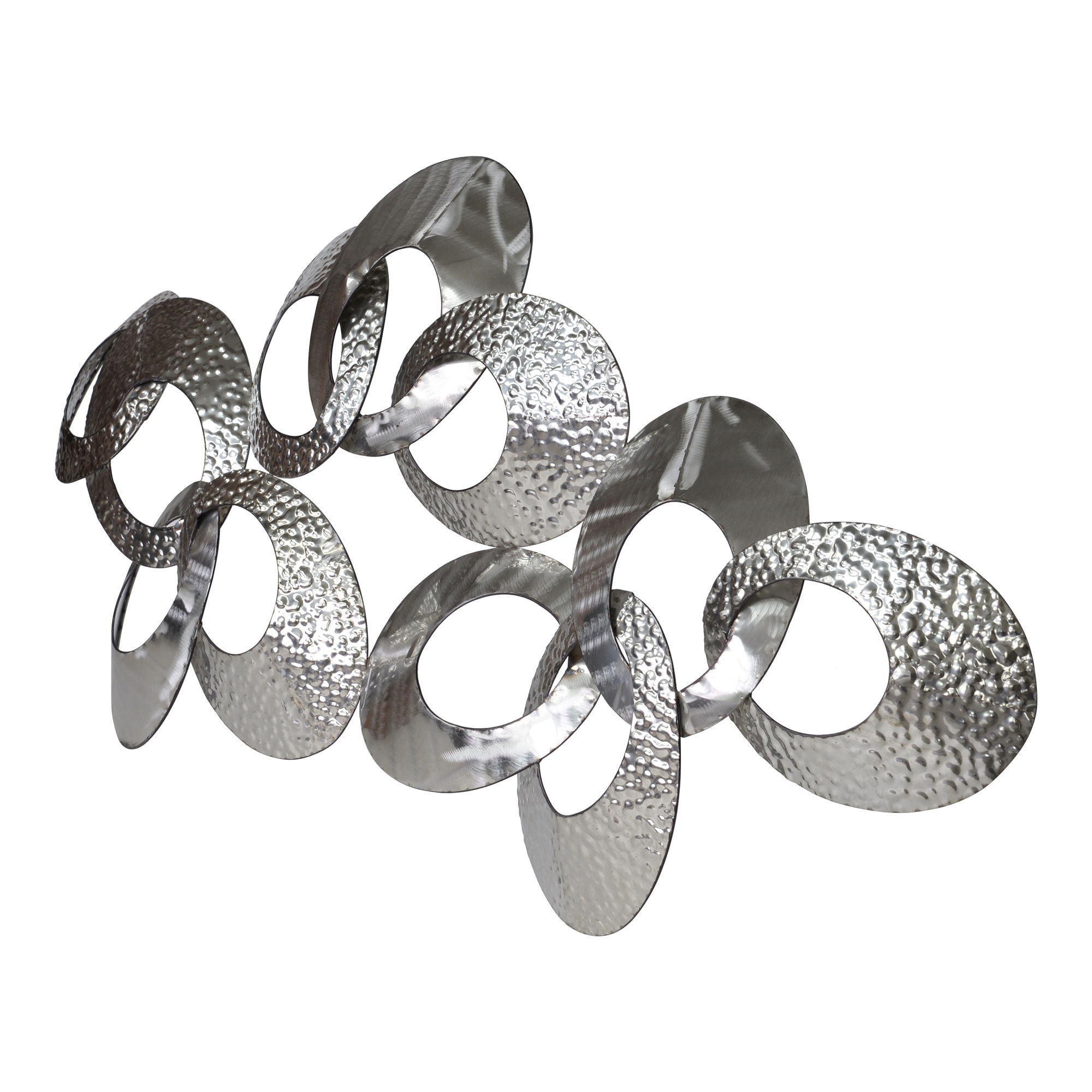 Looped Metal - Large Wall Decor - Silver
