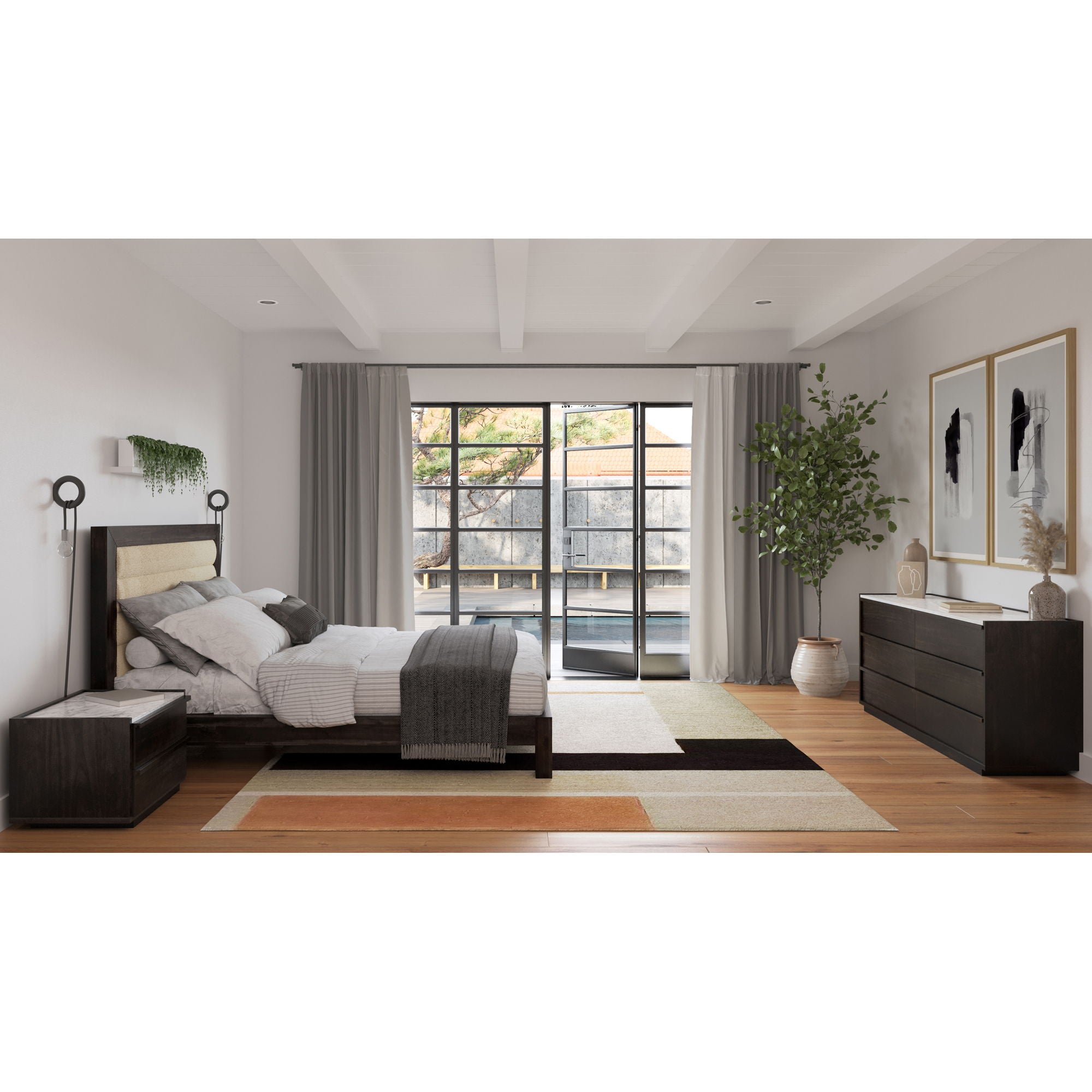 Ashcroft - King Bed - Beige