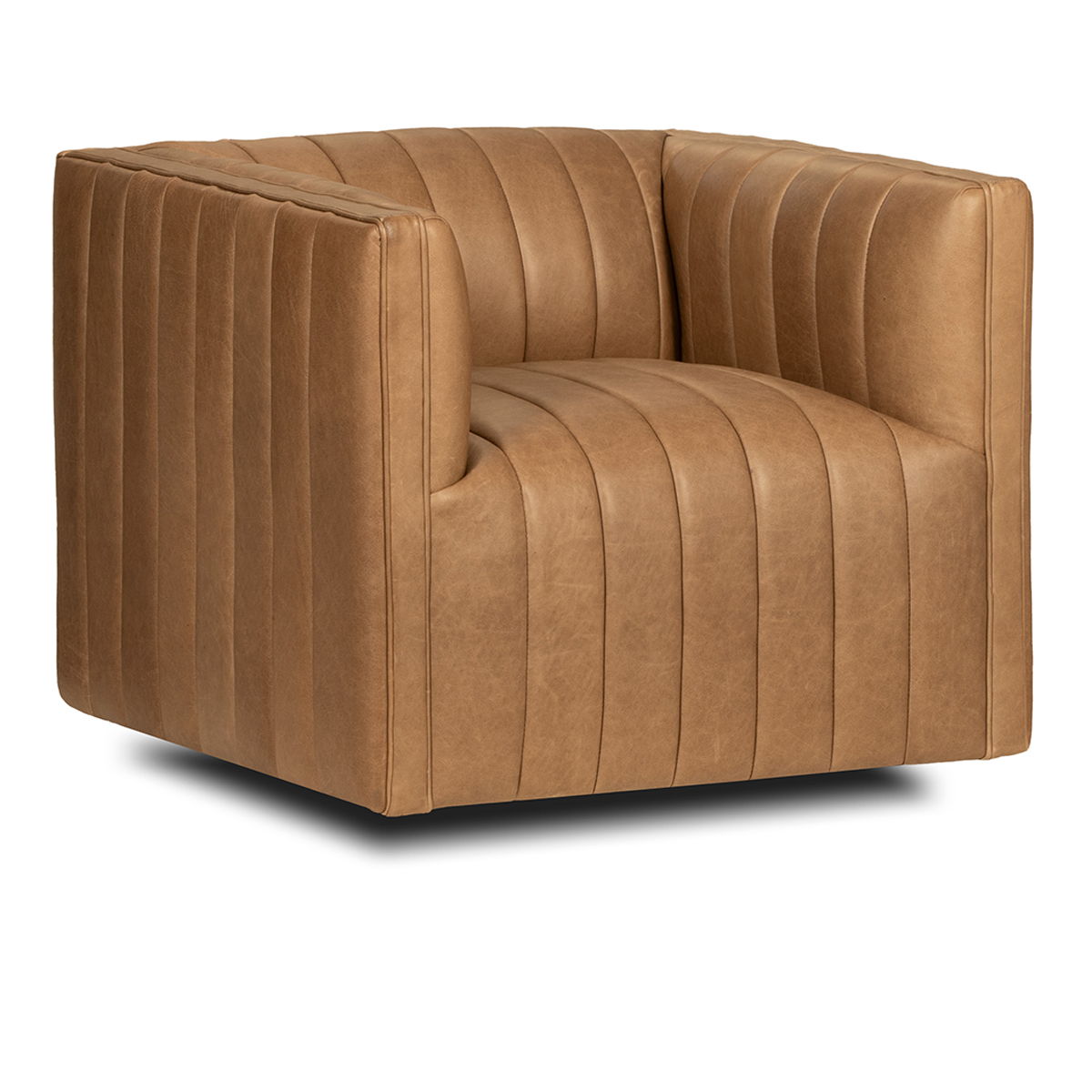 Aiden - Swivel Accent Chair, Mirage Leather - Lumber
