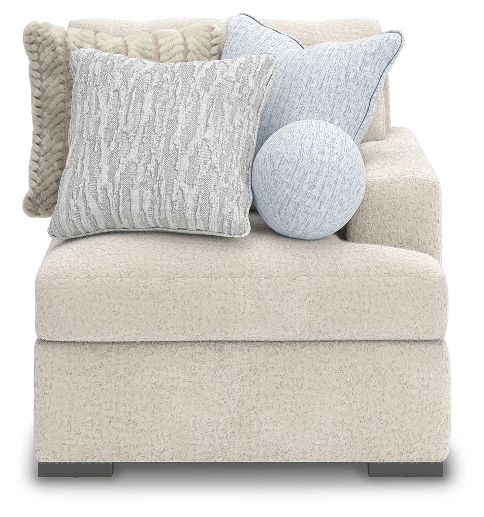 Cuddle Plush - 3 Pc. - 3-Piece Sectional, Chair And Ottoman - Arctic