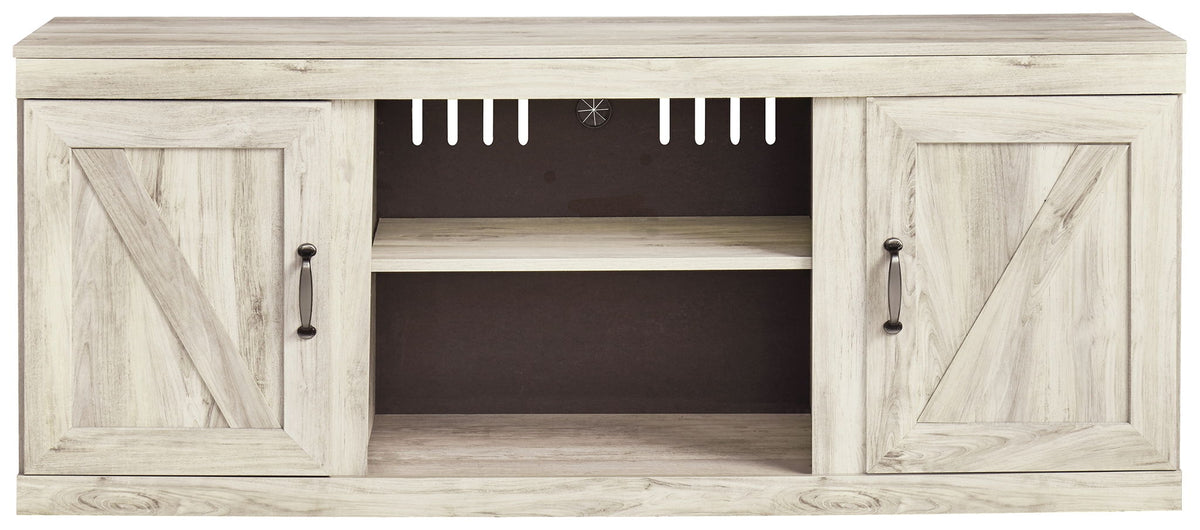 Bellaby - 60" TV Stand w/Fireplace Option - Whitewash