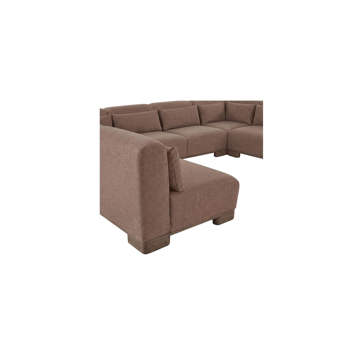 June - U Shaped Modular Sectional - Dark Brown