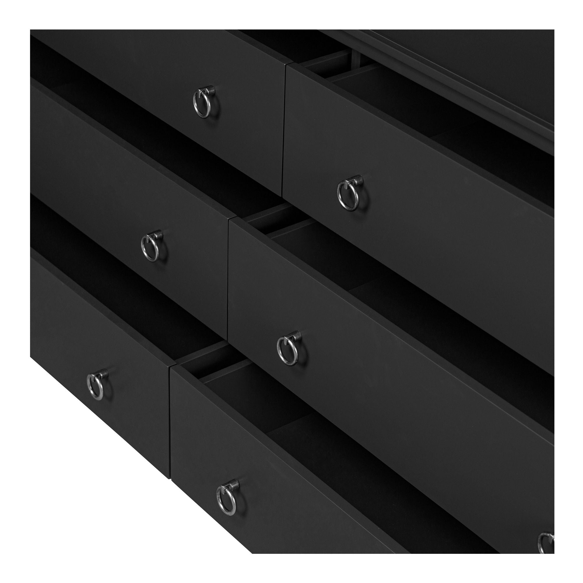 Reagan - 6 Drawer Dresser - Black