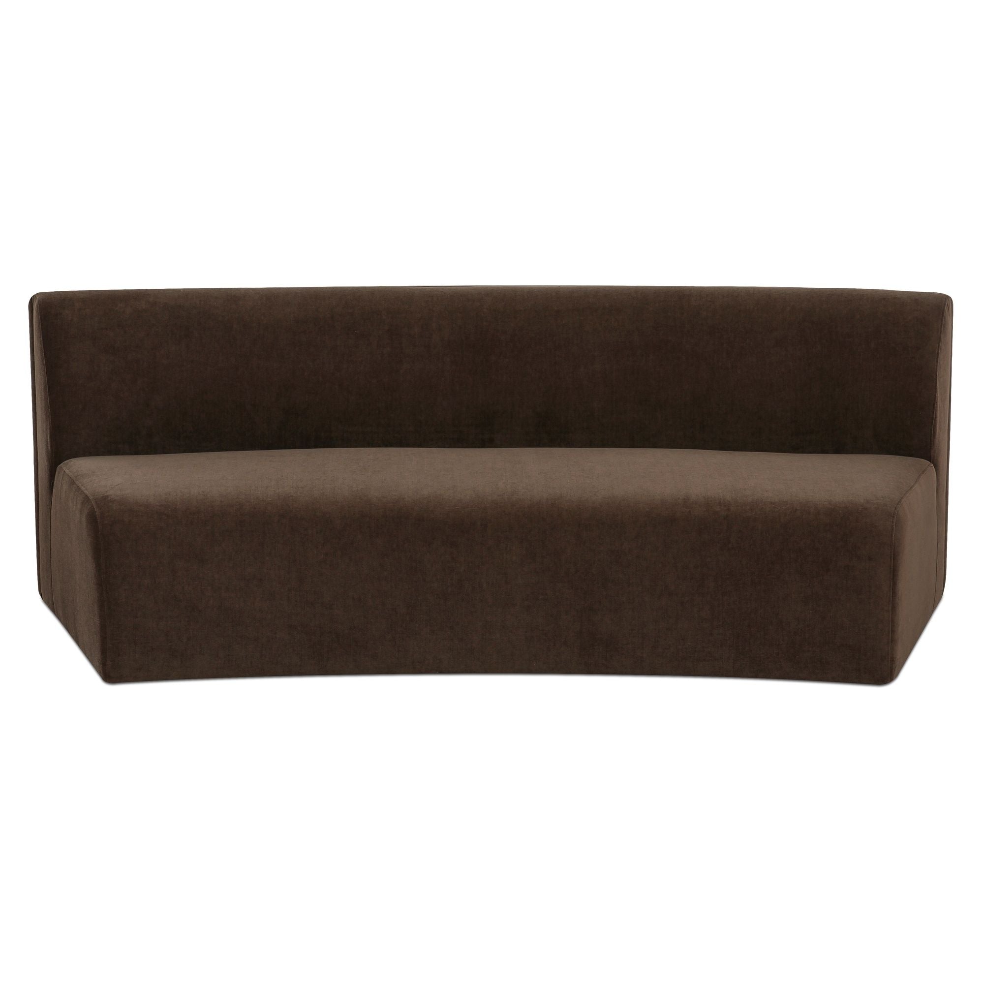Naomi - Concave Sofa - Dark Brown