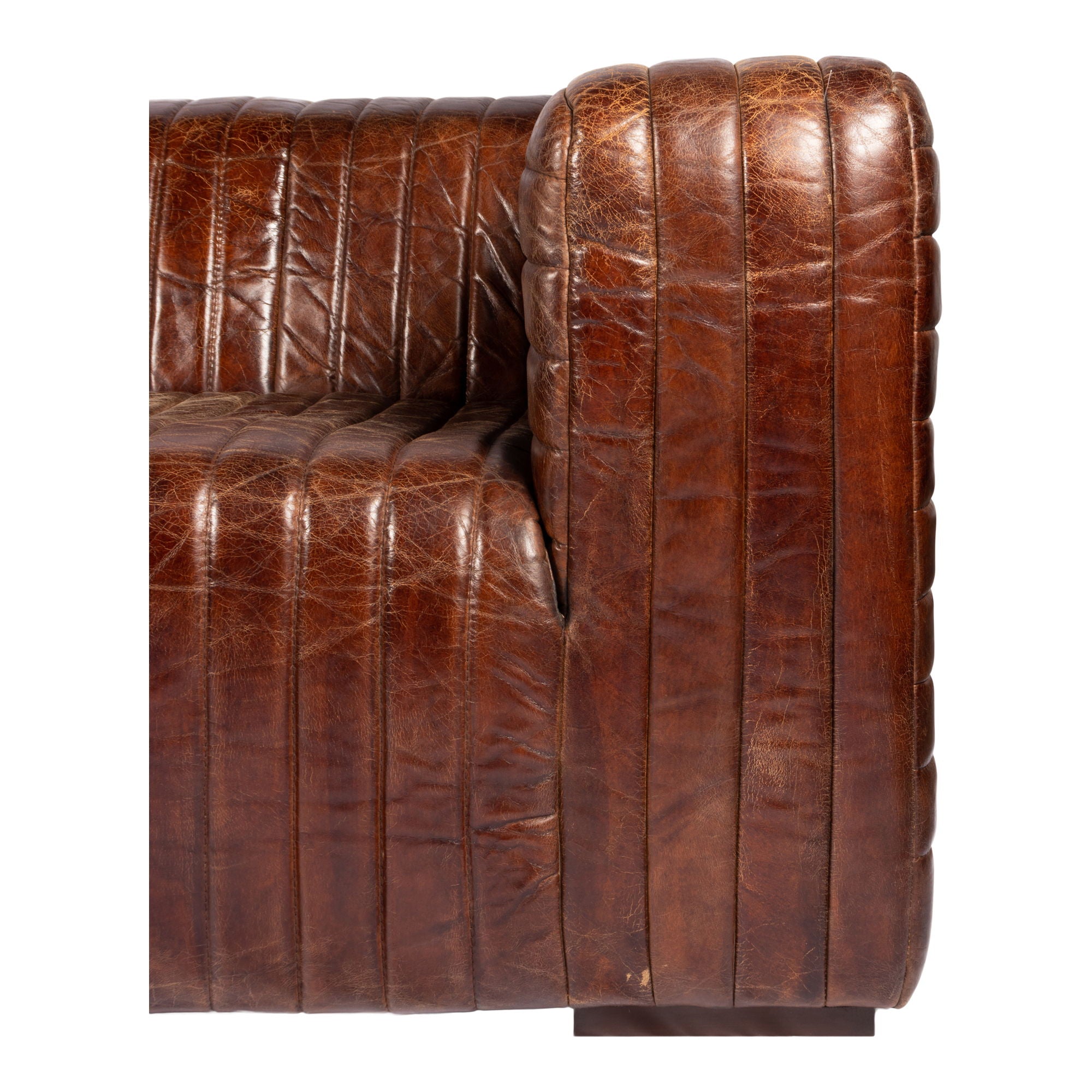 Castle - Sofa - Dark Brown Leather